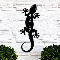 Gecko House Number Sign