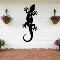 Gecko House Number Sign