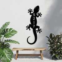 Gecko House Number Sign