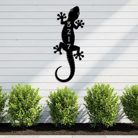 Gecko House Number Sign