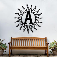 Sun Monogram Metal Sign