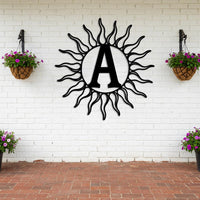 Sun Monogram Metal Sign