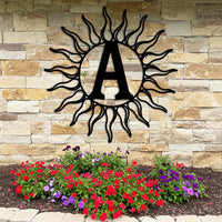 Sun Monogram Metal Sign