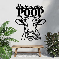 Funny Cow Bathroom Sign