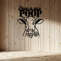 Funny Cow Bathroom Sign