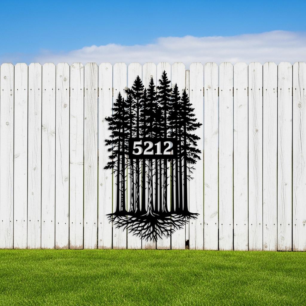 Tree House Number Sign