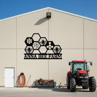 Custom Bee Farm Metal Sign