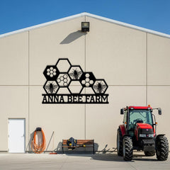 Custom Bee Farm Metal Sign