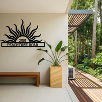 Sunburst Address Sign