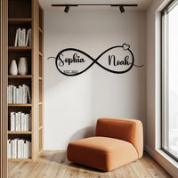 Infinity Heart Name Sign