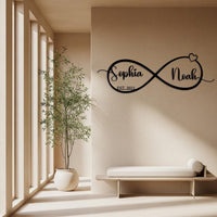 Infinity Heart Name Sign