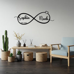 Infinity Heart Name Sign