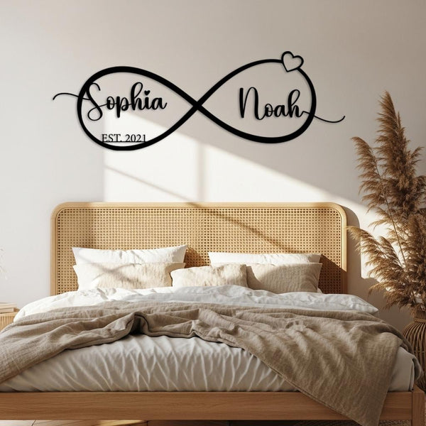Infinity Heart Name Sign
