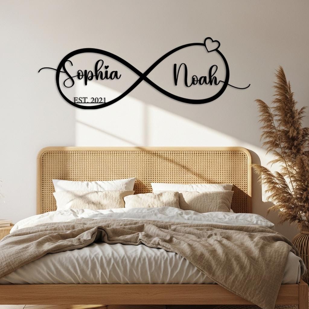 Infinity Heart Name Sign