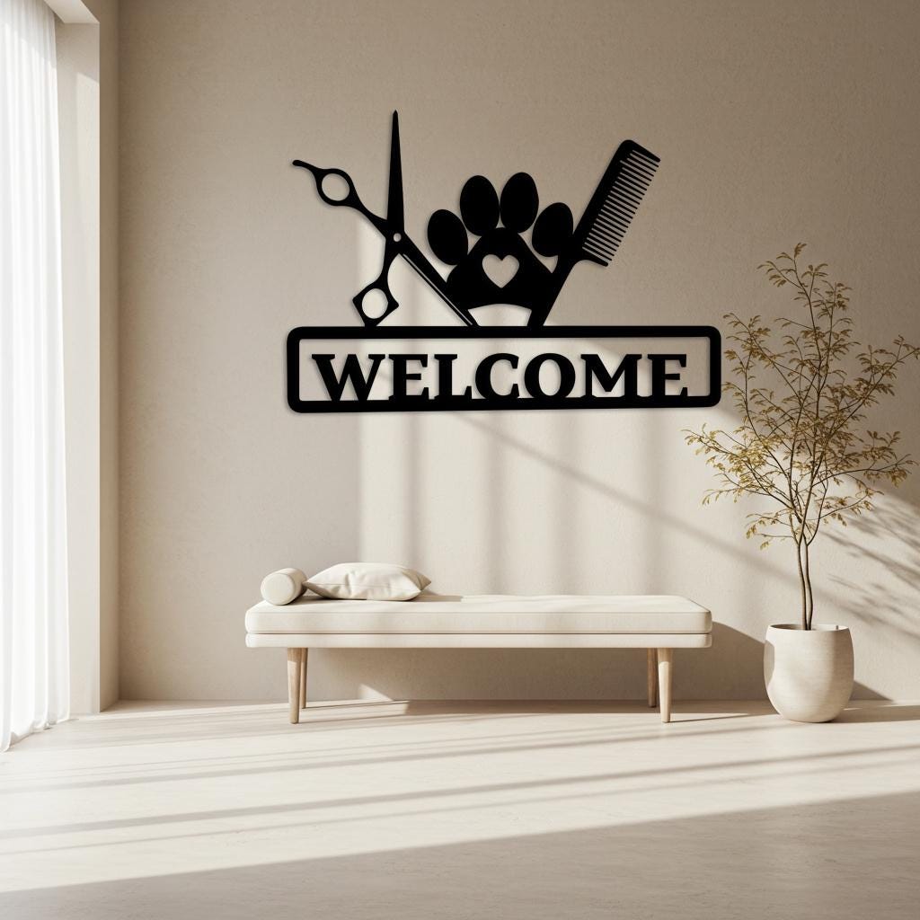 Custom Pet Grooming Sign