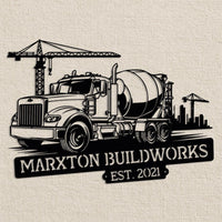 Custom Concrete Truck Sign