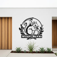 Rustic Squirrel Metal Sign
