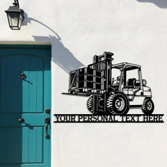 Custom Forklift Metal Sign