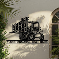 Custom Forklift Metal Sign