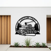 Custom Lumberjack Metal Sign