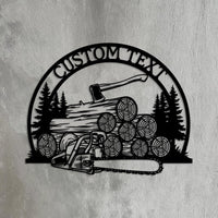 Custom Lumberjack Metal Sign