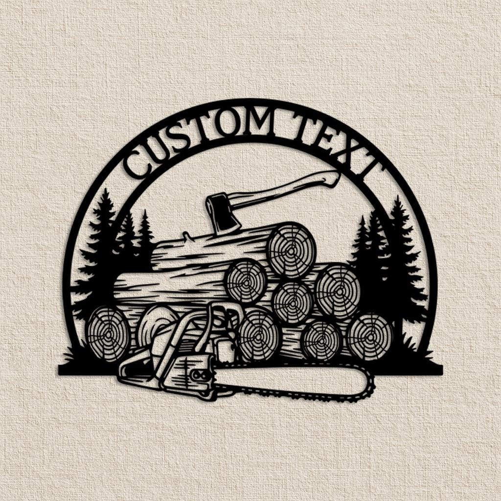 Custom Lumberjack Metal Sign