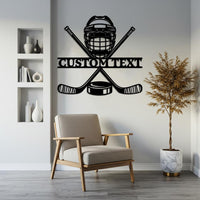 Custom Hockey Name Sign