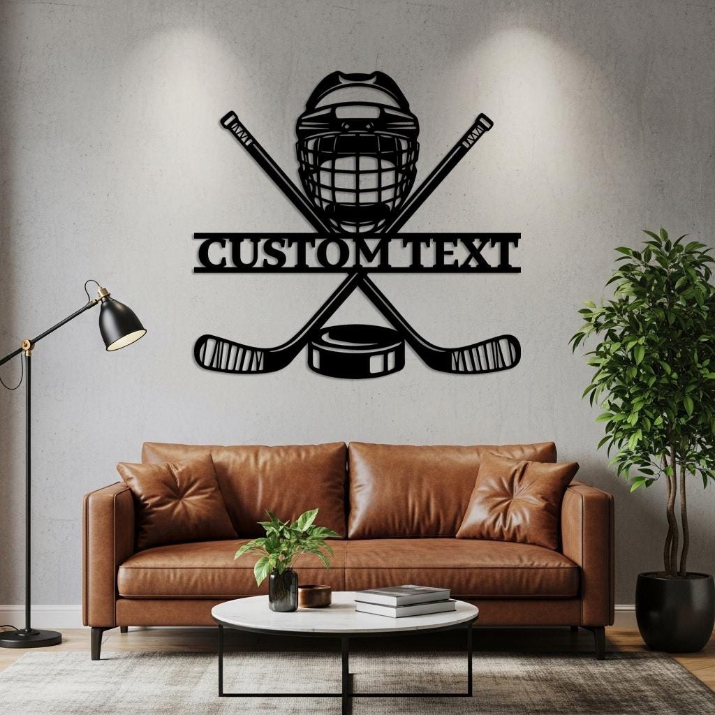 Custom Hockey Name Sign