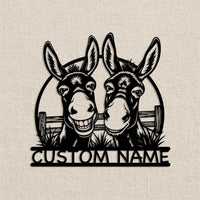 Funny Donkey Couple Sign