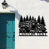 Custom Logging Truck Sign