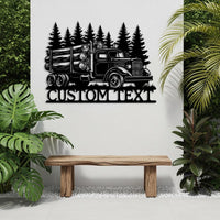 Custom Logging Truck Sign