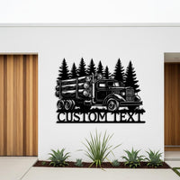 Custom Logging Truck Sign