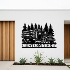 Custom Logging Truck Sign