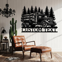 Custom Logging Truck Sign