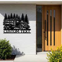 Custom Logging Truck Sign