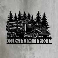 Custom Logging Truck Sign