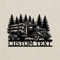 Custom Logging Truck Sign