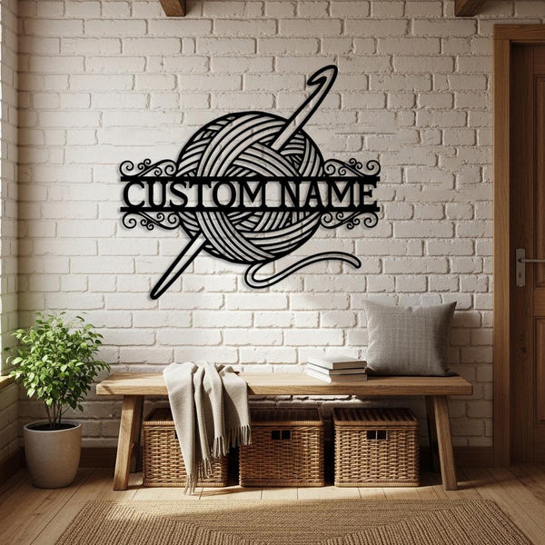 Custom Yarn Ball Sign