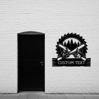 Custom Chainsaw Metal Sign