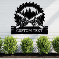 Custom Chainsaw Metal Sign
