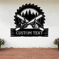 Custom Chainsaw Metal Sign