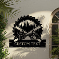 Custom Chainsaw Metal Sign