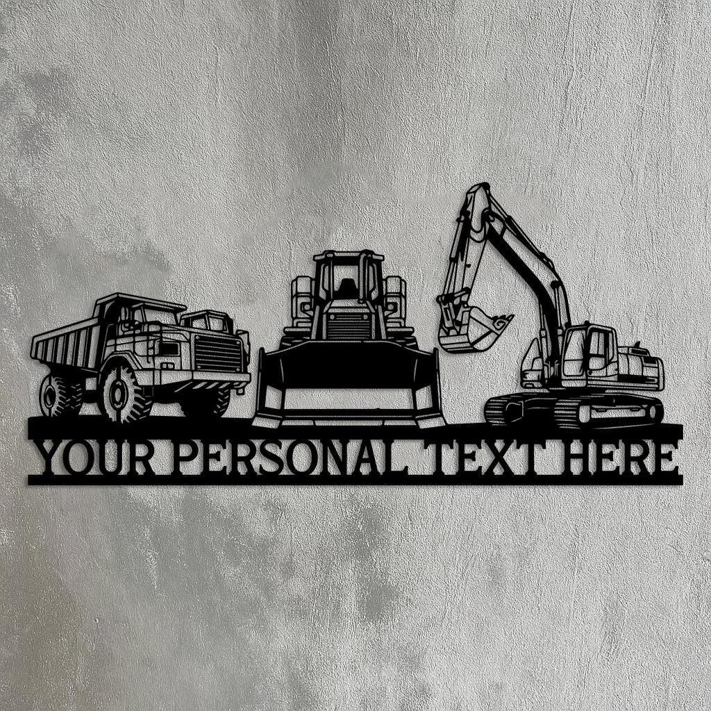 Custom Construction Equipment Sign