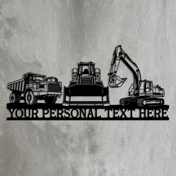 Custom Construction Equipment Sign
