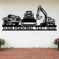 Custom Construction Equipment Sign