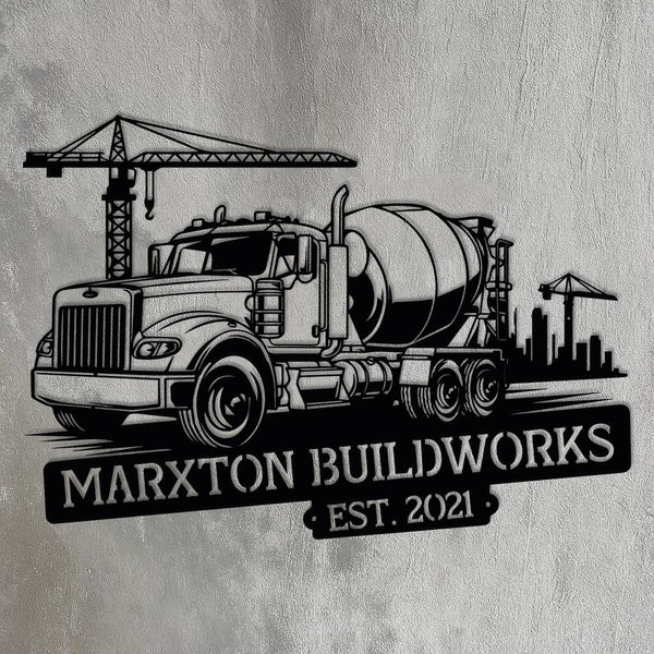 Custom Concrete Truck Sign