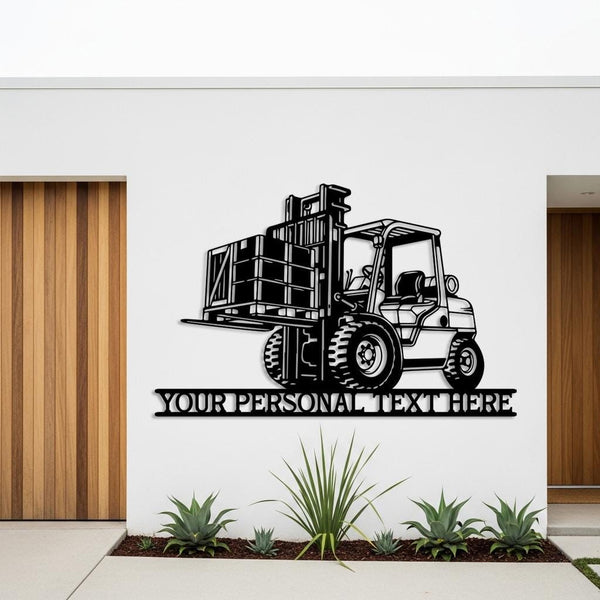 Custom Forklift Metal Sign
