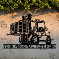 Custom Forklift Metal Sign
