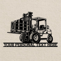 Custom Forklift Metal Sign