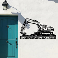 Custom Excavator Metal Sign